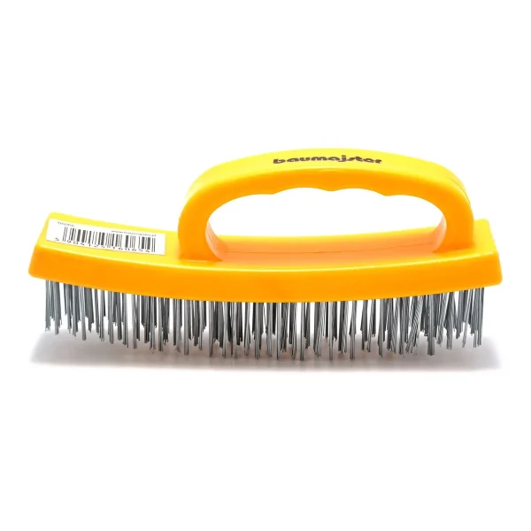 Szczotka ręczna metalowa czołowa z plastikową rączką