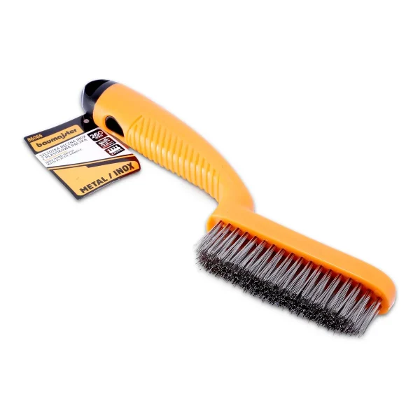 Szczotka ręczna INOX z plastikową rączką