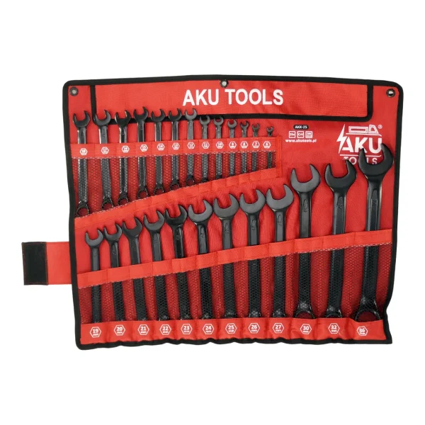 Komplet kluczy płasko-oczkowych w etui