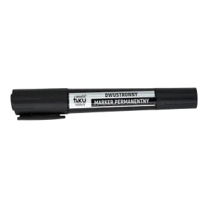Marker dwustronny permanentny czarny 4,5 / 2,5 mm