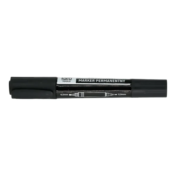 Marker dwustronny permanentny czarny 4,5 / 2,5 mm