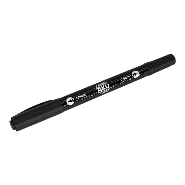 Marker precyzyjny dwustronny permanentny czarny 1,0 / 0,5 mm