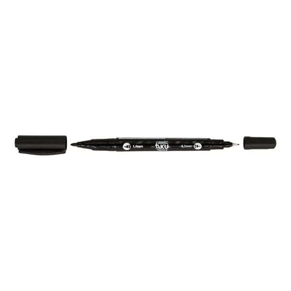Marker precyzyjny dwustronny permanentny czarny 1,0 / 0,5 mm