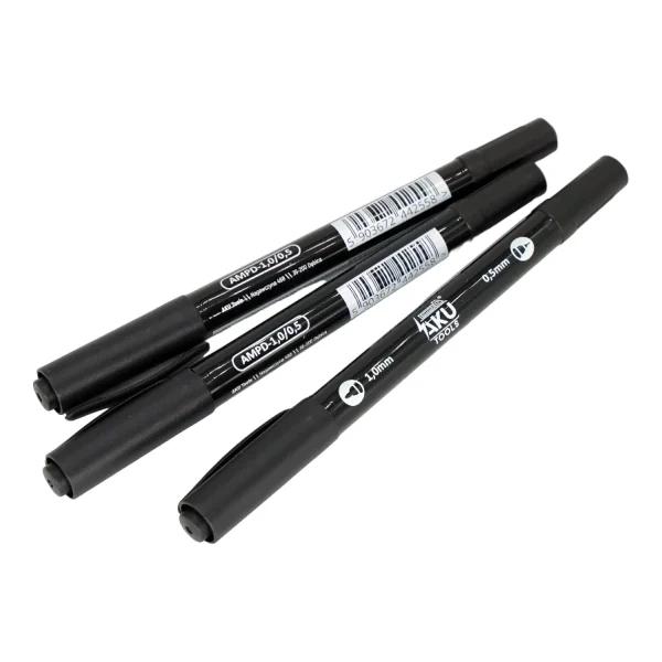 Marker precyzyjny dwustronny permanentny czarny 1,0 / 0,5 mm