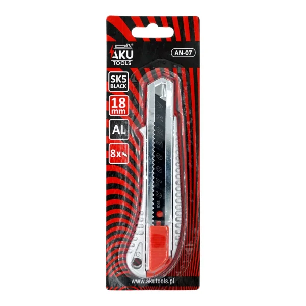 Nóż metalowy z ostrzem łamanym 18 mm SK5 Black